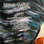 Nine West Womens Crop Capri Yoga Leggings XL 1X Print Black Purple Green NWT $70 Photo 1