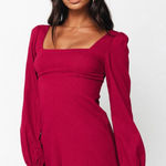 Princess Polly Hastings Long Sleeve Romper Burgandy Size 6 Photo 0