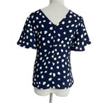 Julie Brown NYC Size 4 Top Blouse Polka Dots Short Sleeve Office Work Attire Photo 3