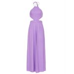 Louna *flawed* $370 Designer Linen Lavender Backless Jumpsuit Size M *See Disc Purple Size M Photo 3
