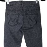 MOTHER High Waisted Looker Black Jean in Bad Cat Cheetah Print Skinny Size 25 Photo 5