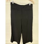 Veronica Beard Black Wide Leg Cropped High Rise Trouser Pants Size 6 Photo 2
