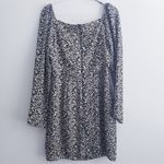 Lulu's Floral Long Sleeve Square Neckline Mini Dress Black Photo 6