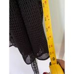 Elie Tahari  Black Fish Net Open Front Belted Cardigan Sz S Photo 4