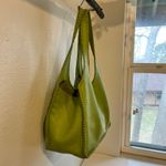 Isabella Fiore  Lime Green Genuine Leather Large Loop Closure Shoulder Bag Photo 2