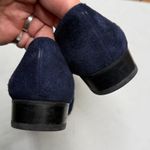 Stuart Weitzman Navy Hallmark Quilted Suede Loafers S-381 Sz 5.5 Photo 6