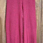 Free People Beach Sola Fiji Hot Pink Open Knit Wide Leg Pants Medium NWOT Photo 0