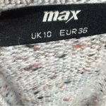 Max UK ivory speckled classic cable knit sweater size 6 White Photo 3