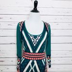 Flying Tomato Teal Boho Aztec Sweater Dress Size Large Photo 2