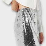 The Drop Women's Flora Sequin Mini Skirt Silver Size M Size M Photo 5
