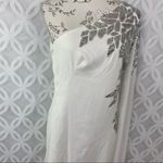 Tadashi Shoji  Columba‎ One Shoulder Gown Sequins Leaf Detail Formal Wear Size 10 Photo 13