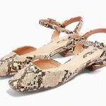 Topshop  ALASKA Snake Square Toe Shoes Sz 40 Photo 0