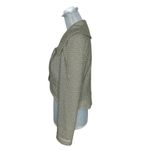 Hinge  Women's Asymmetrical Cardigan in Olive and Cream Photo 1