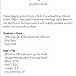 J.O.A. Linen Paperbag shorts Photo 1