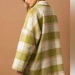 GILLI Plaid Green and White Coat Photo 1