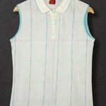 80s Vintage TAIL Womens White Sleeveless Striped Top sz M USA Resort Golf Preppy Size M Photo 0