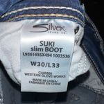 Silver Jeans distressed Suki slim boot denim 30x33 western jeans Photo 2
