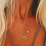 Gold Star Horn Choker Necklace Photo 0