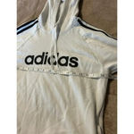 Adidas  Hoodie Size Small Hooded Sweatshirt White Athletic Athleisure Photo 5