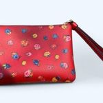 Coach  Corner Zip Wristlet With Mini Vintage Rose Print Miami Red Multi Photo 1