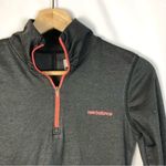 New Balance  Dark Gray Neon Quarter Zip Athletic Pullover Jacket XS Photo 2