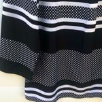 Modcloth NWOT Womens small Peter Pan Collar polka dot striped 3/4 sleeve top Photo 4