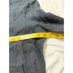 Ann Taylor  Womens 100% Linen Beachy Lagenlook Button Down Shirt Navy Blue Size M Photo 6