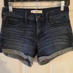 Abercrombie & Fitch  Women's Cuffed Denim Jean Shorts Size 0 - W25 (28x3) Y2K Photo 0