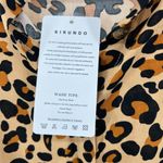 Kirundo XL leopard print flowy long sleeve dress casual office work boho Tan Photo 5