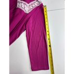 Jason Maxwell Top Square Neck 3/4 Sleeve Lace Trim Magenta Photo 6