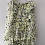 Mac Duggal Green Floral Chiffon Gown Photo 11