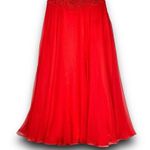 Dave and Johnny Red Two Piece Lace Halter Top Maxi Skirt Prom Gown 2pc Set 11 / 12 Photo 8