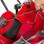 Marina Galanti Black Pebbled Leather Drawstring Crossbody Purse Photo 8