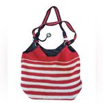The Sak American Flag Crochet Shoulder Bag Red White Blue Knit Hobo Purse Photo 1