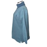 The Vermont Store Vintage Turtleneck Pullover Sweater size small green/blue Photo 31