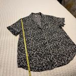 Victoria's Secret Victoria’s Secret PJ Pajama Button Up Shirt Top Sz L Large Black & Pink Photo 5