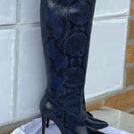 Veronica Beard  Wyn Snake-Embossed Leather Boots size 6.5 Photo 1