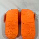 None Faux‎ Fur Slides Women’s SZ 9 EU 44 ORANGE NEW Photo 5