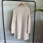 Chico's Beige Textured Fringe Open-Front Knit Cardigan Size 2 / 12 Photo 6