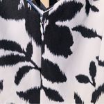 White House | Black Market WHBM Black/White Floral Cotton/Silk DRESS 6 Photo 9