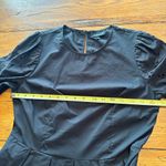 Who What Wear  Black Dress Eyelet Balloon Sleeves 100% Cotton Small Photo 5