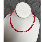 CMQ The Woo's Surfer Choker‎ Lightweight Soft Polymer Clay Necklace Red Beach Photo 1
