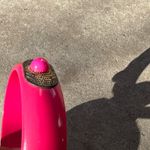 Vintage Pink Gold Tone Brass Accent Women’s Bangle Sz 8.5” Photo 5