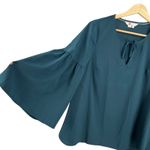 Boden Bell Sleeve Tie Neck Top Blouse Green US Size 2 Office Dressy Casual Photo 1
