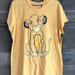 Disney The Lion King Simba Hooded Shirt Womens Junior XXXL 3X Top Yellow NWT Photo 0