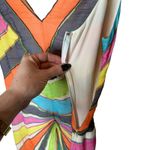 MaxAzria Collection Silk Chiffon Starburst Dress Sleeveless size 8 Orange Photo 5