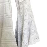 White House | Black Market Frill Sleeve Knit Silver Sparkle Formal Sweater Small Photo 4