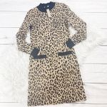 J.Crew Women's Mockneck Leopard Sweater with Front Pocket Dress Size XS Photo 3