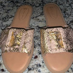 Corso Como  Bahlia gold metallic 
buckle slides 7.5 78$ Photo 1