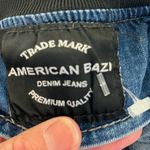 American Bazi Rad Denim Bomber Jacket Jean Distressed Comfy Small Photo 5